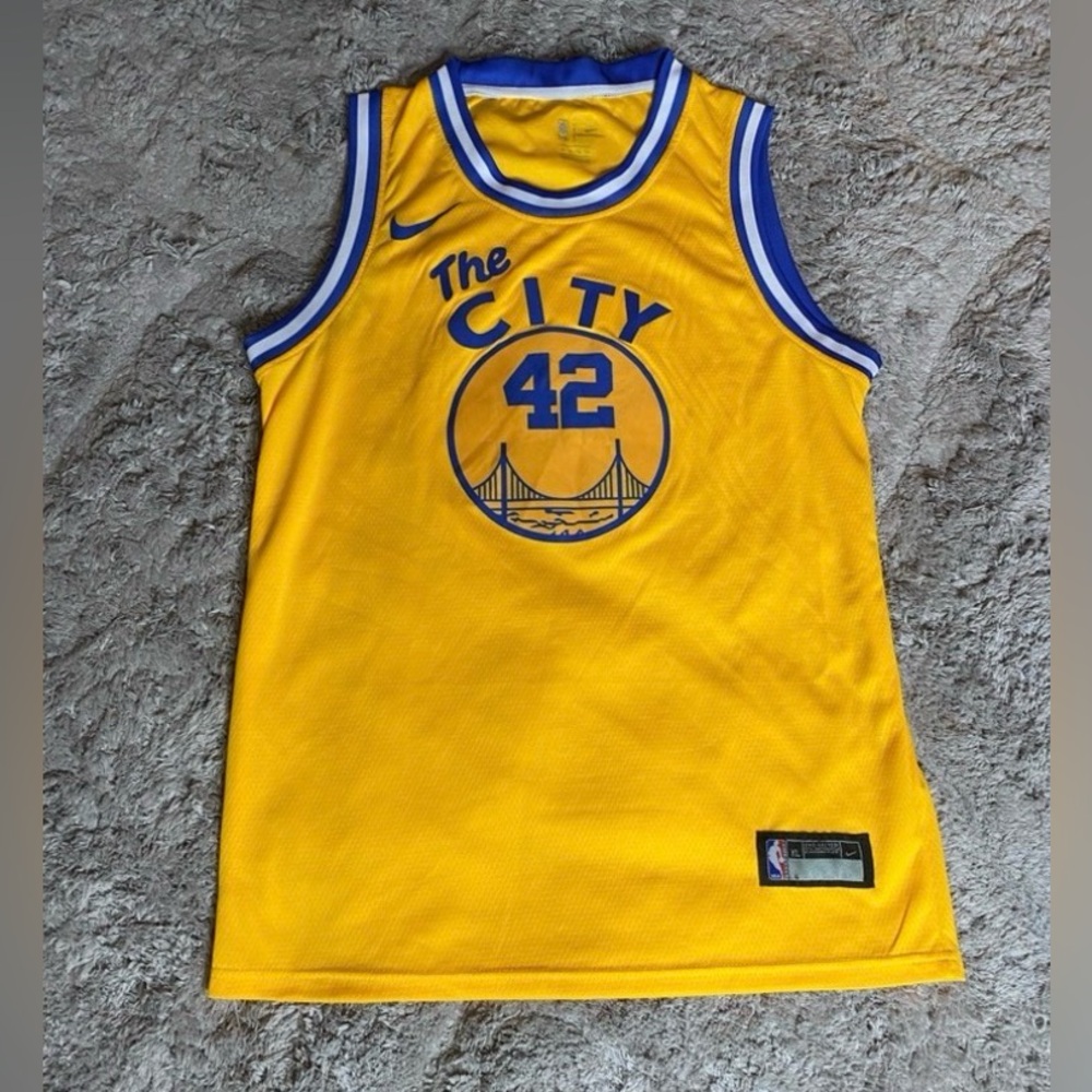 Men’s Nike Nate Thurmond 1966-67 The City San Francisco Warriors Jersey Size XL